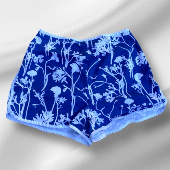 KATE SPADE SATURDAY Blue and White Floral Print Shorts Size 2 - Picture 1 of 7